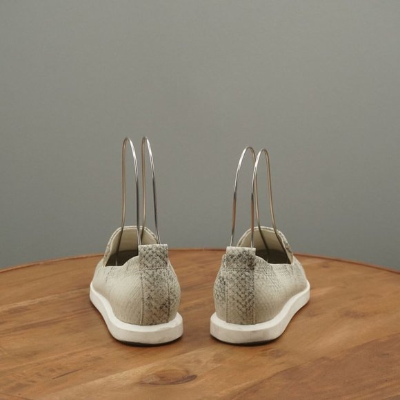 Franco Sarto Womens Boston Faux Leather Snake Loafers Size 7 M Gray White - Picture 6 of 12